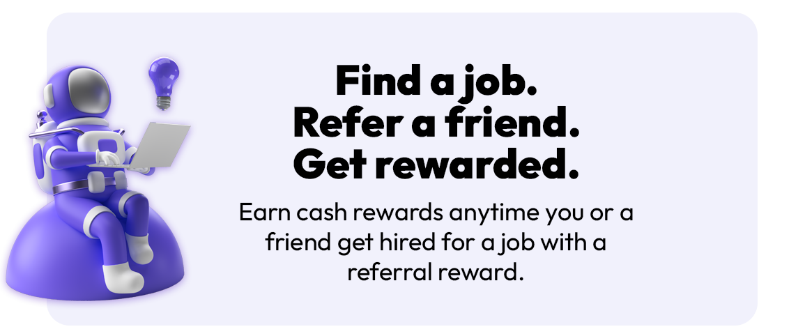 On konex, earn cash rewards anytime you or a friend get hired for a job with a referral reward.